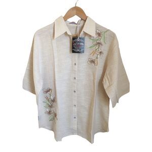 New York Casual Button Down Shirt/Top L